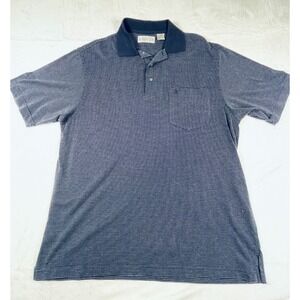 Another Penguin Grand Slam SS Shirt Mens L Blue White Dot Pattern Button‎ Up